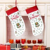 Ozdoby bożonarodzeniowe - SKARPETA świąteczna dekoracja na kominek z imieniem - miniaturka - grafika 1