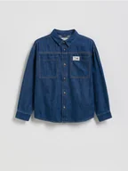 Bluzki dla chłopców - Reserved - Jeansowa koszula - granatowy - miniaturka - grafika 1