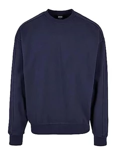 Urban Classics Męska bluza Heavy Terry Garment Dye Crew, sweter oversize dla mężczyzn, dostępny w wielu kolorach, rozmiary S - 5XL, ciemnoniebieski, L - Swetry męskie - miniaturka - grafika 1