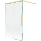 Parawany nawannowe - Mexen Rox parawan nawannowy 2-skrzydłowy rozsuwany 100 x 150 cm, transparent, złoty szczotkowany - 8C9-100-003-55-00 - miniaturka - grafika 1