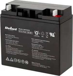 Rebel Akumulator 12V/17Ah BAT0405 - Baterie do zasilaczy awaryjnych UPS - miniaturka - grafika 1