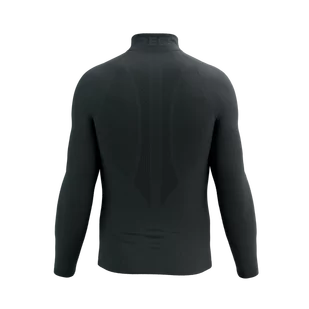 COMPRESSPORT koszulka termoaktywna  3D THERMO HALF ZIP LS TOP black - Koszulki sportowe męskie - miniaturka - grafika 2