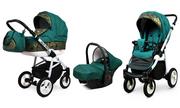 Wózki dziecięce - BabyLux Alu Way 3w1 Green Marble Aluminium 5903890851477 - miniaturka - grafika 1