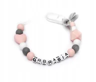 Akcesoria do smoczków - Silikonowa zawieszka do smoczka GABRYSIA upominek - miniaturka - grafika 1