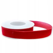 Pasmanteria - Taśma aksamitna Aksamitka czerwona szerokość 16mm - miniaturka - grafika 1