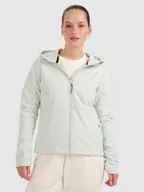 Kurtki i kamizelki sportowe damskie - 4F Kurtka softshell wiatroodporna membrana 5000 damska - turkusowa XXL - miniaturka - grafika 1