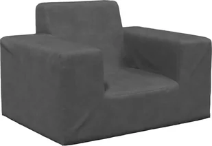 vidaXL vidaXL Kanapa dla dziecka, antracytowa, miękki plusz - Krzesełka i taborety dla dzieci - miniaturka - grafika 1