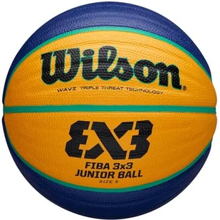 Wilson FIBA 3X3 Replika JUNIOR koszykówka, rozmiar: 5, guma, do użytku wewnątrz i na zewnątrz, żółty/niebieski, WTB1133XB WTB0533XB2020 - Koszykówka - miniaturka - grafika 1
