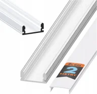 Akcesoria do oświetlenia - Profil Led do Taśma Natynkowy Nawierzchniowy Czarny Klosz Czarny 2M - miniaturka - grafika 1