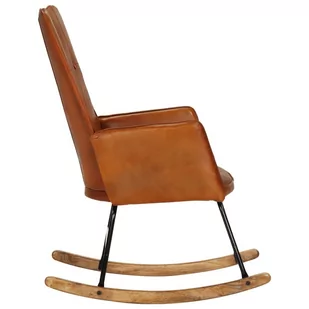 Fotel bujany, jasnobrązowy, skóra naturalna Lumarko - Fotele - miniaturka - grafika 4