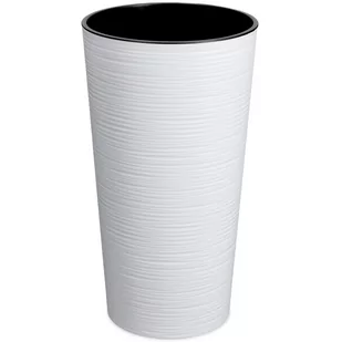 Donica na kwiaty dłuto 25 cm, biała - Donice - miniaturka - grafika 1