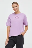 Koszulki sportowe damskie - Columbia t-shirt bawełniany kolor fioletowy - miniaturka - grafika 1