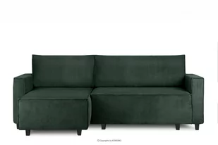 Duży rozkładany narożnik sztruks ciemny zielony prawy/lewy NAPI - Narożniki - miniaturka - grafika 1