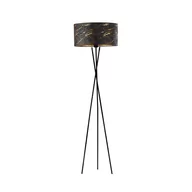 Lampy stojące - Metalowa lampa podłogowa typu tripod PARYŻ MARMUR, czarny - miniaturka - grafika 1