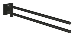 Grohe Start Cube - Podwójny wieszak na ręczniki, długość 44 cm, czarny mat 409762430 - Wieszaki łazienkowe - miniaturka - grafika 1
