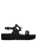 Sandały damskie - LOVE MOSCHINO Sandały JA16054I1MIA0000 Czarny - miniaturka - grafika 1