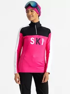 Koszulki sportowe damskie - Dare 2b Koszulka funkcyjna "Powder" w kolorze różowo-czarnym - miniaturka - grafika 1