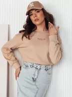 Bluzy damskie - Bluza oversize damska AWIOL kremowa Dstreet BY1274-L - miniaturka - grafika 1