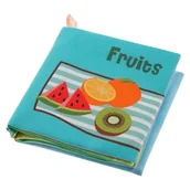 Zabawki sensoryczne - BOCIOLAND Miękka szeleszcząco-piszcząca książeczka Fruits - miniaturka - grafika 1