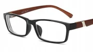 Okulary korekcyjne, oprawki, szkła - Okulary korekcyjne brązowe kujonki minusy -4 - miniaturka - grafika 1