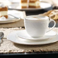 Serwisy do kawy i herbaty - Zestaw kawowy porcelanowy na 6 osób ROMA GOLD - miniaturka - grafika 1