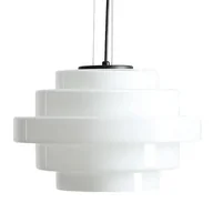 Lampy sufitowe - Wisząca lampa szklana FILO 9015G1 do sypialni biała czarna - miniaturka - grafika 1