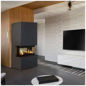 Kominki wolnostojące - Kratki.pl Marek Bal Kominek powietrzny NBC/EASY BOX 7 kW  160 w zabudowie modułowej Black HEB/BLACK - miniaturka - grafika 1