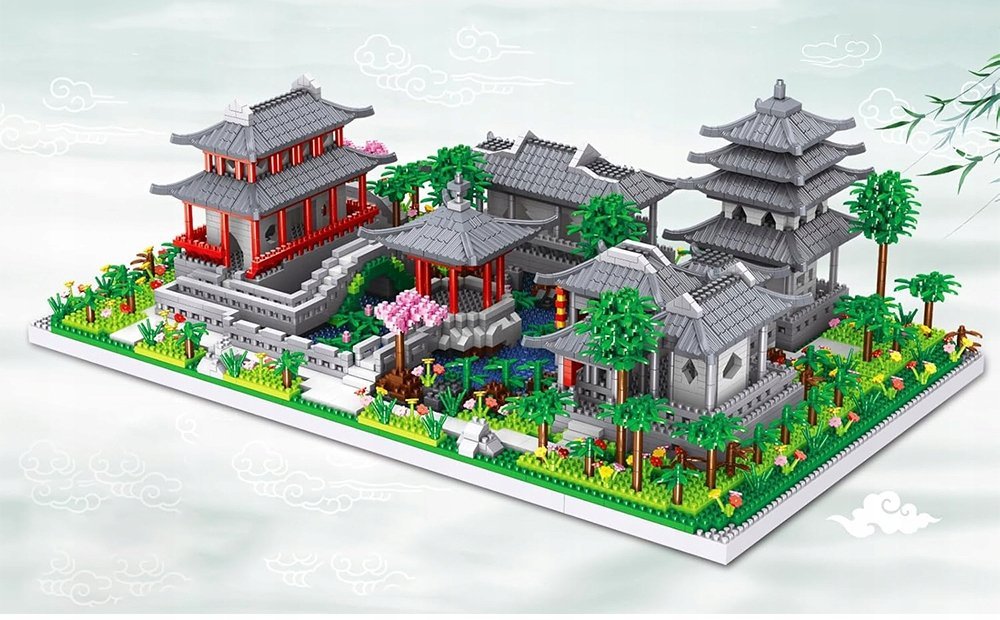 KLOCKI KONSTRUKCYJNE OGRÓD CHIŃSKI SUZHOU ZESTAW DEKORACYJNY 3930 ELEMENTÓW