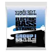 Struny gitarowe  - Ernie Ball Flatwound Group I Electric Bass Strings - 55-110 Gauge - miniaturka - grafika 1