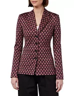Kurtki damskie - Pinko Damska kurtka Enriqueta Jacqua Jersey Jacket Nfb_Black-Fuxia Beżowa, 8 - miniaturka - grafika 1
