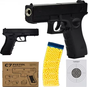 Skleplolki Pistolet Na Kulki Glock ASG + 800 kulek - Zabawki militarne - miniaturka - grafika 1