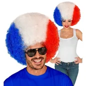 Dodatki do strojów karnawałowych - Peruka kibica afro Francja - miniaturka - grafika 1