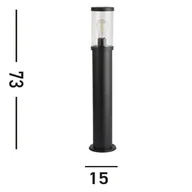 Lampy ogrodowe - Searchlight Słupek oświetleniowy, IP44, czarny - miniaturka - grafika 1