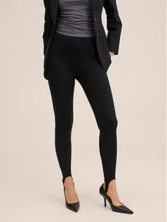 Spodnie damskie - Mango Legginsy Alamar 27061132 Czarny Slim Fit - grafika 1