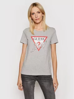 Koszulki i topy damskie - Guess T-Shirt Icon W1YI0Y I3Z00 Szary Regular Fit - grafika 1