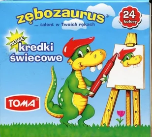 Toma Kredki świecowe Zębozaurus 24 kredki - Przybory szkolne - miniaturka - grafika 1
