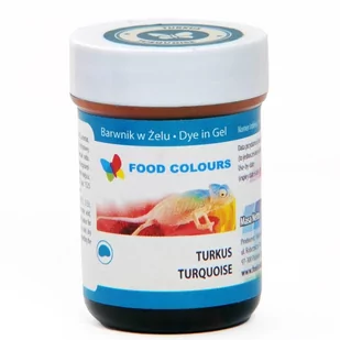 Foodcolours BARWNIK SPOŻYWCZY W ŻELU 35g TURKUS 59 - Dodatki do ciast w płynie, aromaty - miniaturka - grafika 1