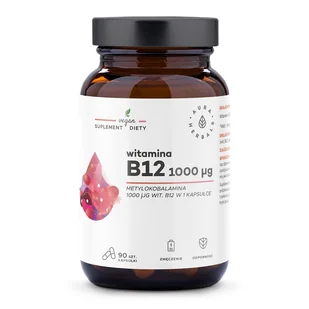 Witamina B12 1000 mcg Metylokobalamina (90 kaps.) - Suplementy diety - miniaturka - grafika 1