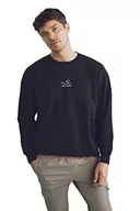 Swetry męskie - DeFacto Sweter z długim rękawem męski - okrągły dekolt bluza męska (czarny, XL), czarny, XL - miniaturka - grafika 1