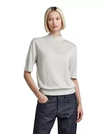 Swetry damskie - G-STAR RAW Damski sweter z dzianiny Core Mock Neck Ss, szary (Oyster Mushroom D166-d607), XL - miniaturka - grafika 1