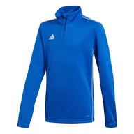 Bluzy dla chłopców - Adidas, Bluza chłopięca, Core 18 TR TOP Y CV4140, niebieski, rozmiar 116 - miniaturka - grafika 1