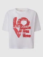 Koszulki i topy damskie - Pepe Jeans Koszulka w kolorze białym - miniaturka - grafika 1