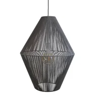 Lampy sufitowe - Lampa zwisająca Hagata 5125 Shilo cage boho klatka do salonu szary - miniaturka - grafika 1
