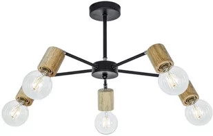 ELEM Lampa z drewnianymi oprawkami na żarówki 1981/5 BL JD z serii FABIO - Lampy sufitowe - miniaturka - grafika 1