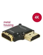 Adaptery i przejściówki - Delock Adapter AV HDMI 4K kątowy Czarny 65661 - miniaturka - grafika 1