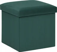 Pufy i podnóżki - Atmosphera Pufa ze schowkiem welurowa, siedzisko, kolor antracytowy - miniaturka - grafika 1