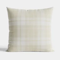 Poszewki na poduszki - KRATKA Poszewka MILAS, 45x45cm, kolor pastelowo oliwkowy - miniaturka - grafika 1