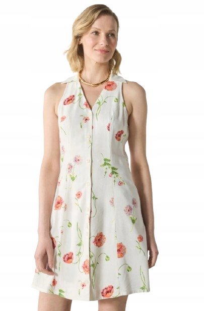 ANNA FIELD SUKIENKA ROZKLOSZOWANA W KWIATY BEZ RĘKAWÓW XL KWB