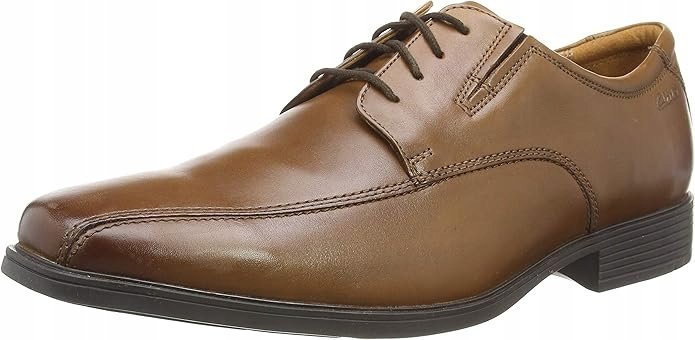 CLARKS PÓŁBUTY MĘSKIE BRĄZOWE SKÓRZANE GŁADKIE ELEGANCKIE 44 16IA