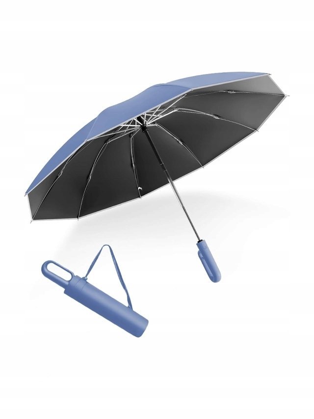 Wysokiej Jakości Duży Parasol Składany Automatyczny Poręczny 125cm 12 żeber